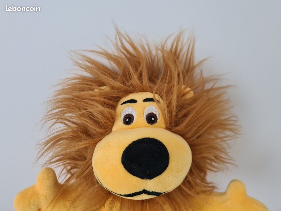 Authentique Très Belle Ancienne Peluche Mascotte LION (LCL