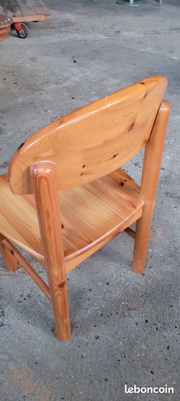 Chaises design rainer Daumiller en pin massif des années 70 (image 2)