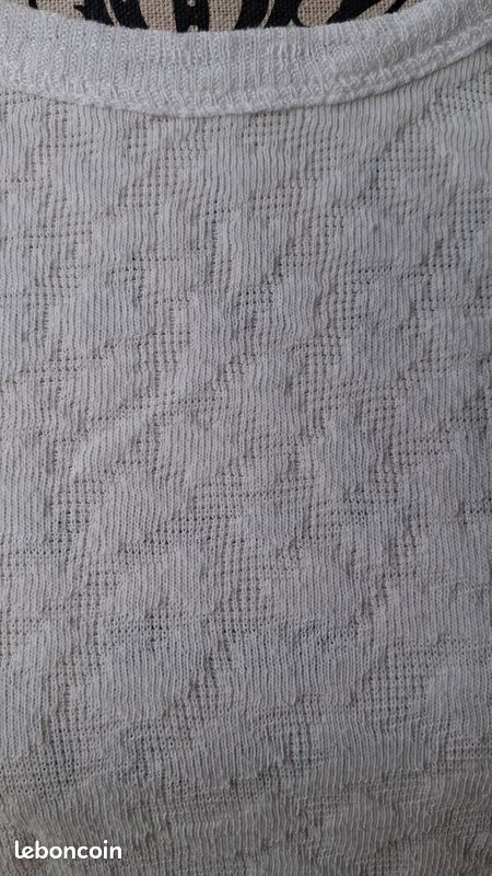 Débardeur coton et dos mousseline ouvert zara 38 (image 7)