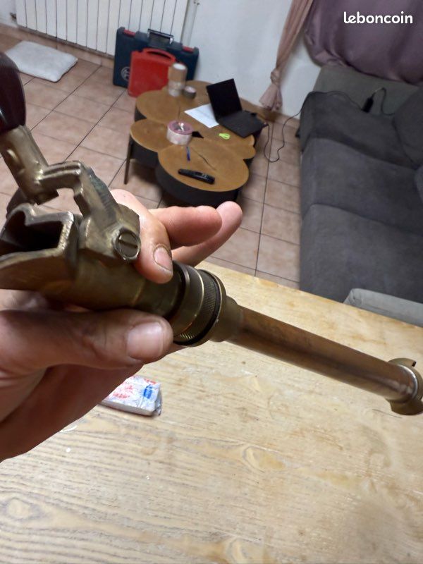 Buse en cuivre vintage pour tuyau d'incendie, buse en cuivre pour tuyau d'incendie, robinet d'eau de pompier (image 2)