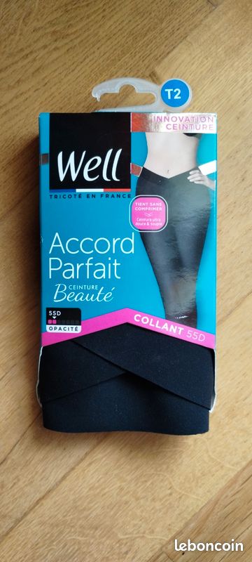 Collants Well Noir Taille 4 - 20D Transparent - Neuf Avec étiquettes - Polyamide