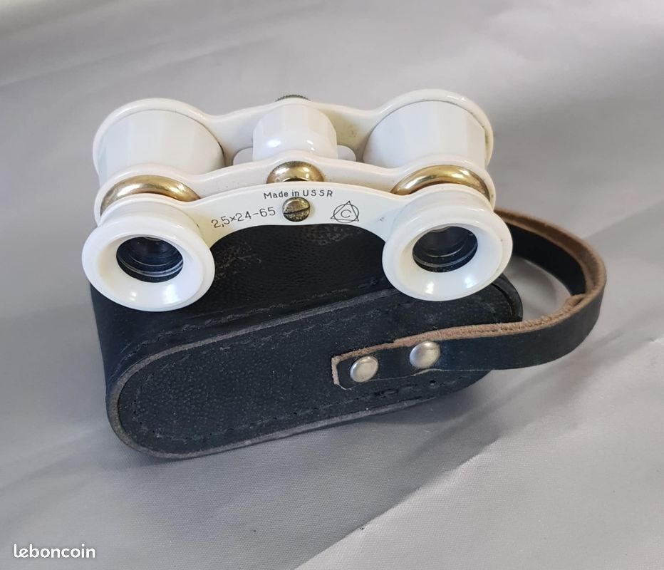 Paire jumelles théâtre opéra laiton Russe URSS binoculars XXème siècle