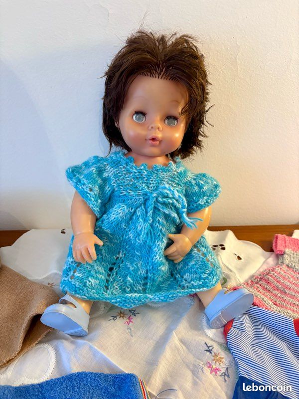 ANCIENNE ROBE DE poupée Raynal avec broche EUR 1,00 - PicClick FR