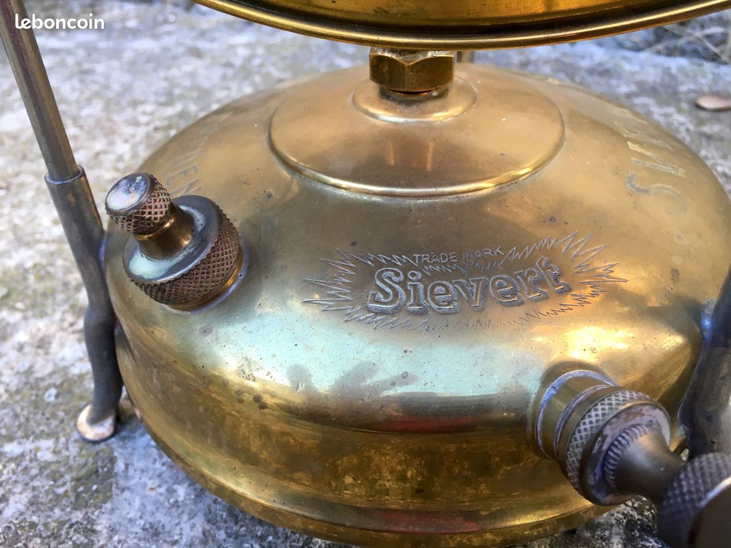 Poêle à Kérosène Vintage SIEVERT N°15190 - Laiton, Suède 1900-1940