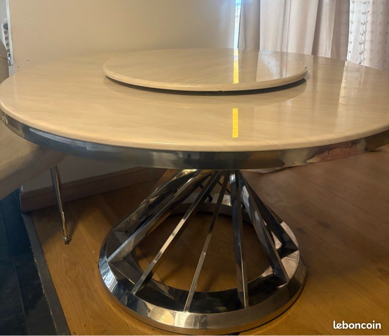 Table Ronde Avec Plateau Tournant - Ameublement