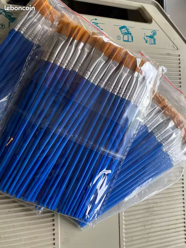 Pinceaux de Peinture, 4Pcs Brosses de Peinture, Pinceaux Colorés à Pointe Plate, pour Etudiants Pinceaux de Peinture, 4Pcs Brosses de Peinture, Pinceaux Colorés à Pointe Plate, pour Etudiants