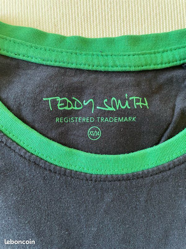 T-shirt Teddy Smith XS bleu marine et vert (image 5)