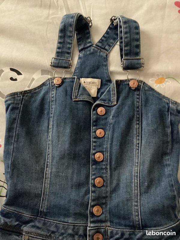 Salopette short en jean style coréen - Ma Jolie Salopette