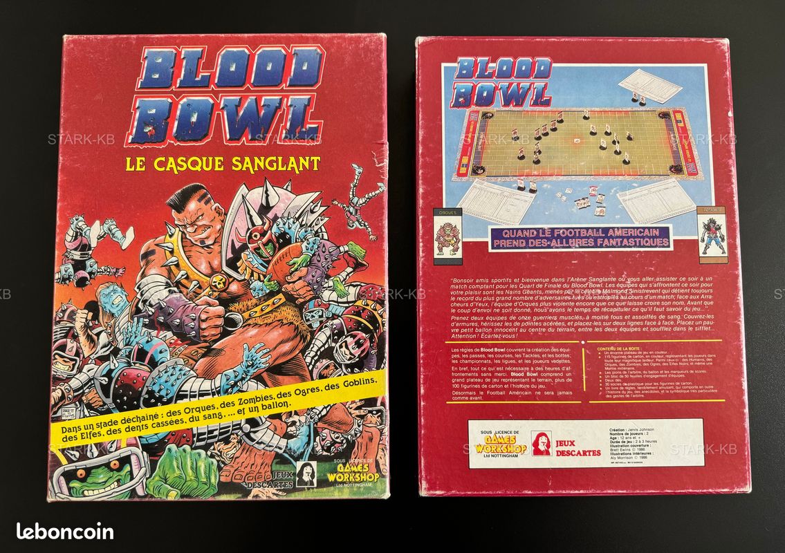 Jeu De Société Blood Bowl – Le Casque Sanglant – Jeux Descartes 1986 – Complet