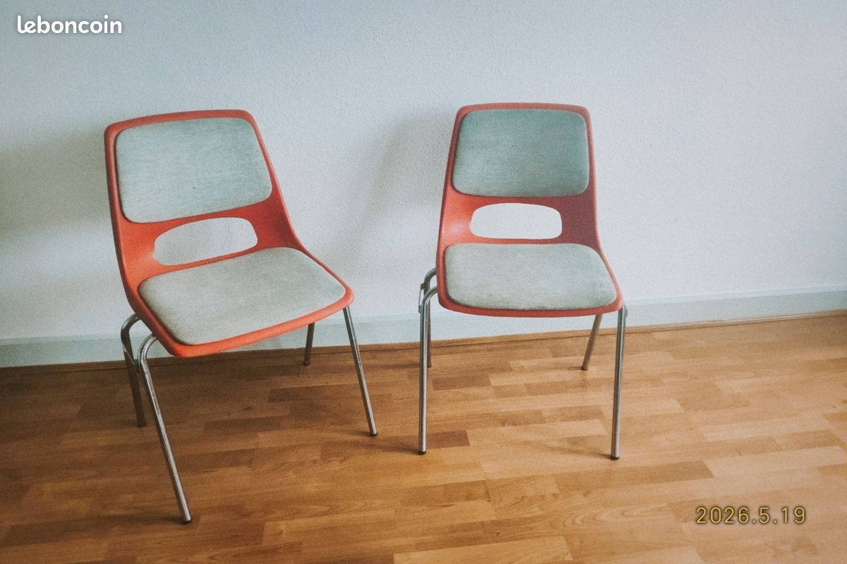 Chaise design vintage Jacques Vogels pour Marko Holland, années 70 (image 3)