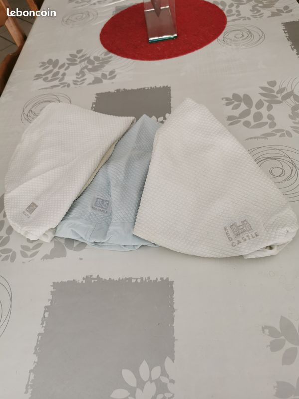 Drap Housse Red Castle Pour Cocoonababy - Fleur De Coton Blanc - 93% Coton - Fabriqué En France