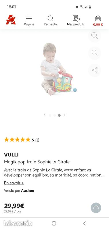 Petit train musical avec boules Sophie la girafe (image 2)