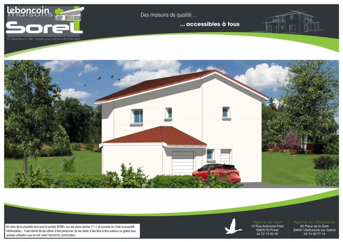 Maison 5 pièces 107 m² · à Reyrieux · 107 m² · 340 110 €