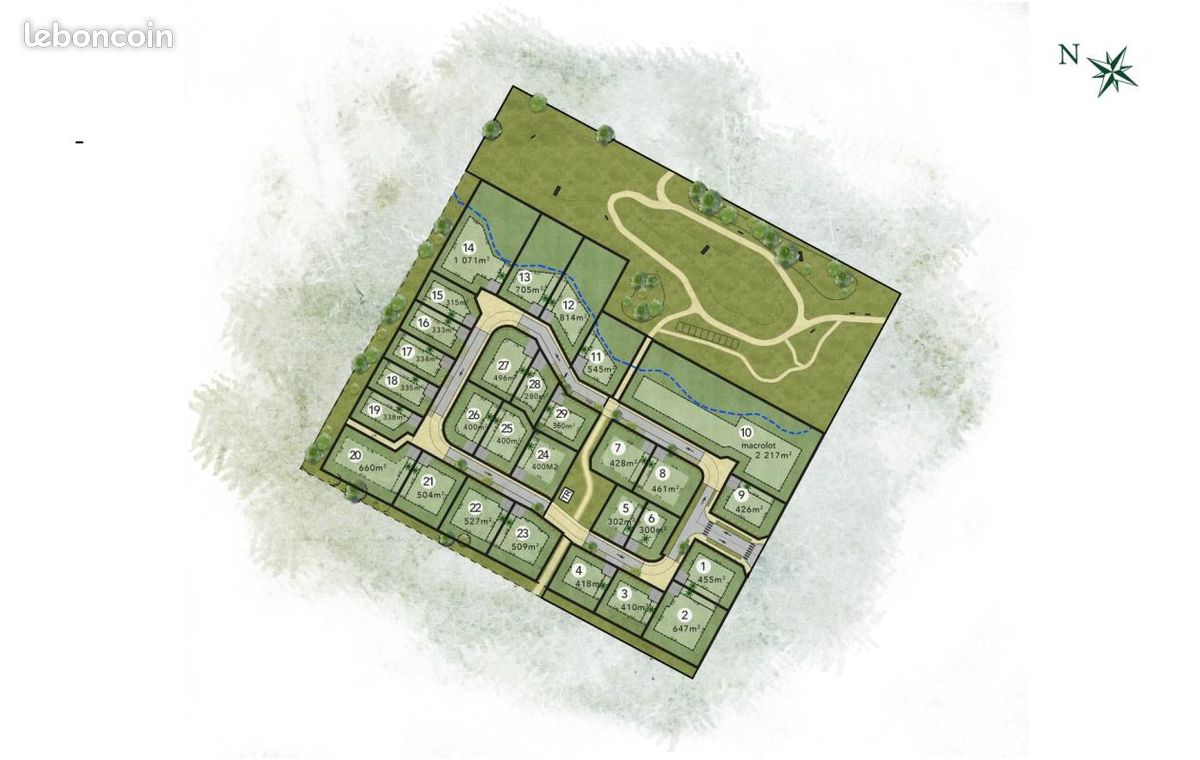 Terrain 418 m² Sainte Foy D Aigrefeuille · à Sainte-Foy-d'Aigrefeuille · 119 900 €