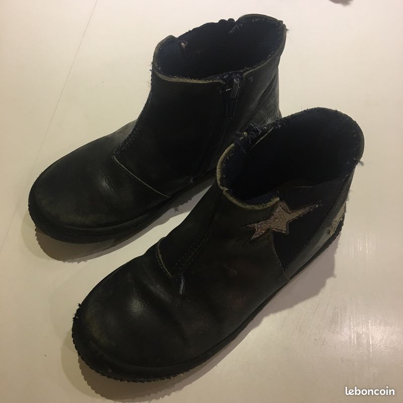 Bottines fille en cuir taille 28 (image 3)