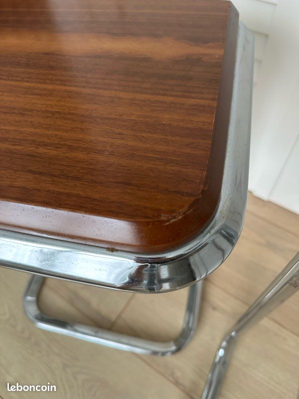 Lot de 3 Tables Gigognes Vintage – Style Bauhaus / Années 70 (image 11)