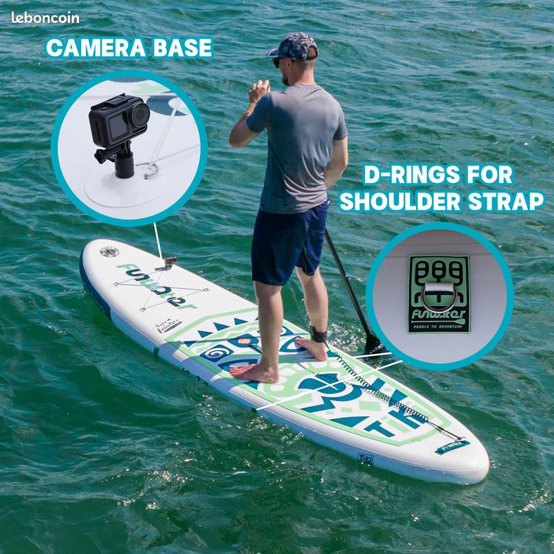 Paddle Gonflable 2 Places HUIIKE - SUP Kayak 2 En 1 Avec Siège Et Accessoires Complets
