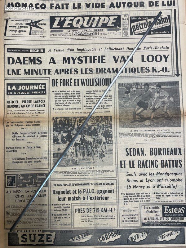 Cyclisme, Paris-Roubaix 1963 Daems (image 1)