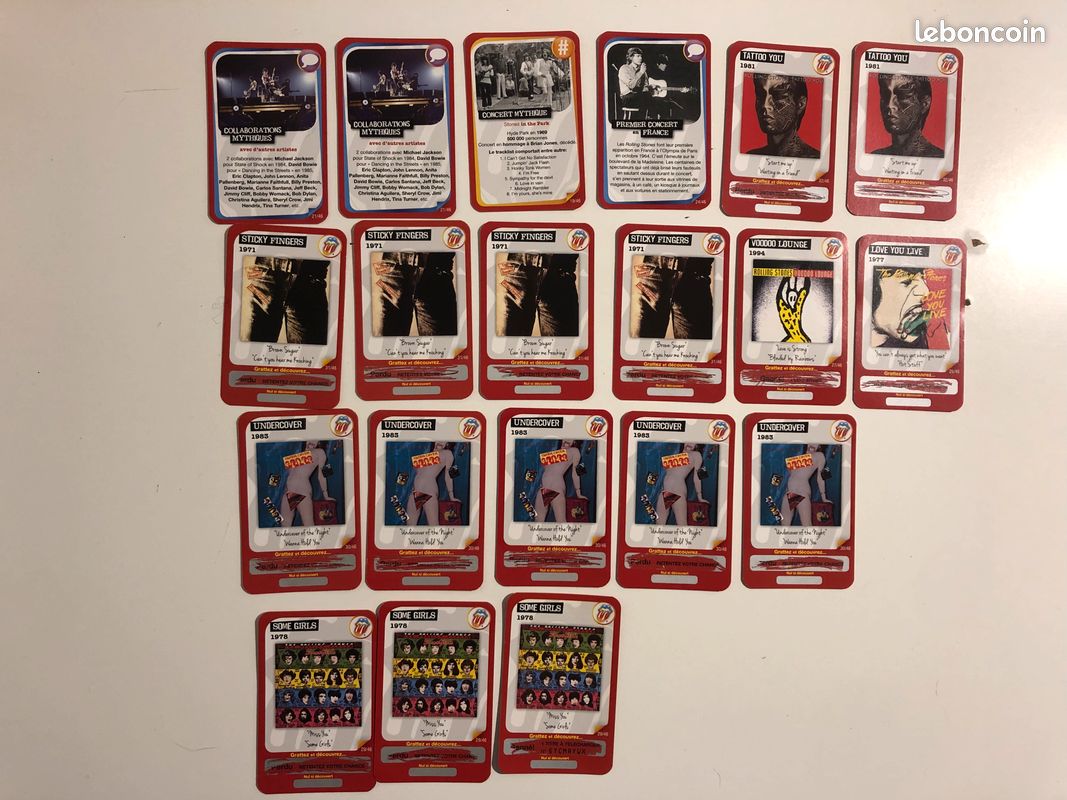 60 cartes Rolling Stones carrefour (image 2)