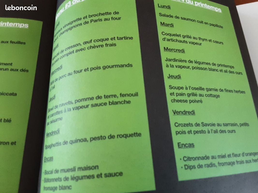 SPECIAL RÉÉQUILIBRAGE ALIMENTAIRE VALIDE PAR UNE NUTRITIONNISTE 2 H de CUISINE POUR TOUTE LA SEMAINE VENDU 8e50 ACHETE 24E 95 EN PARFAIT ETAT (image 8)