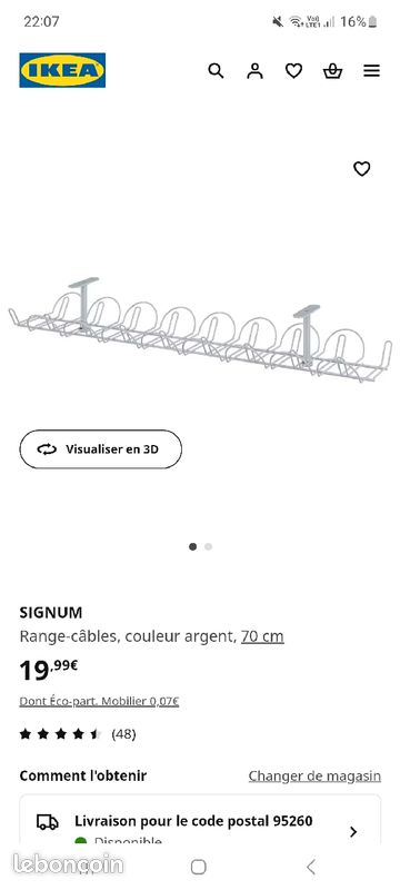 Range-cable Signum Ikéa (image 1)