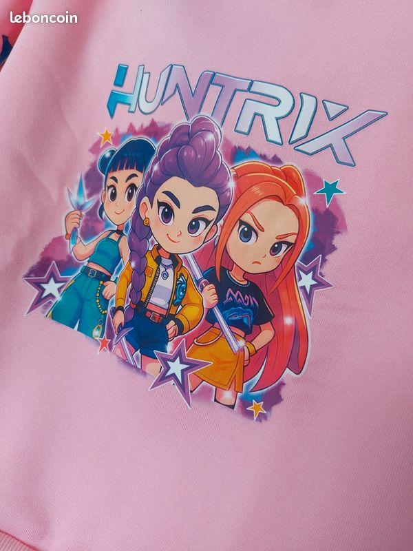 Vêtement Décontracté Unisexe Sweat à Capuche H-Huntrixs Pour Fille D-Demons H-Hunters Pull Kpop Demon Hunter