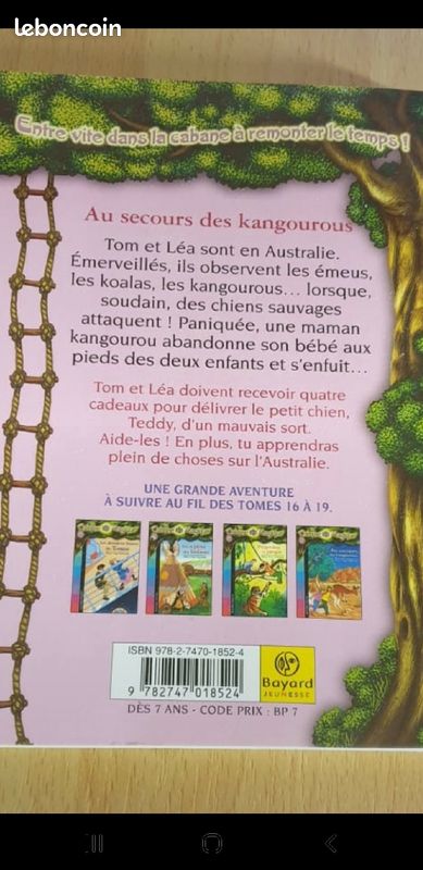 Livre la cabane magique numéro 19 Au secours des kangourous à partir de 7 ans (image 2)