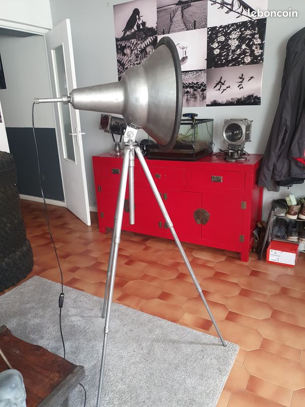 Grand spot sur support des années 1950 entièrement rénové (vintage, industriel) (image 9)