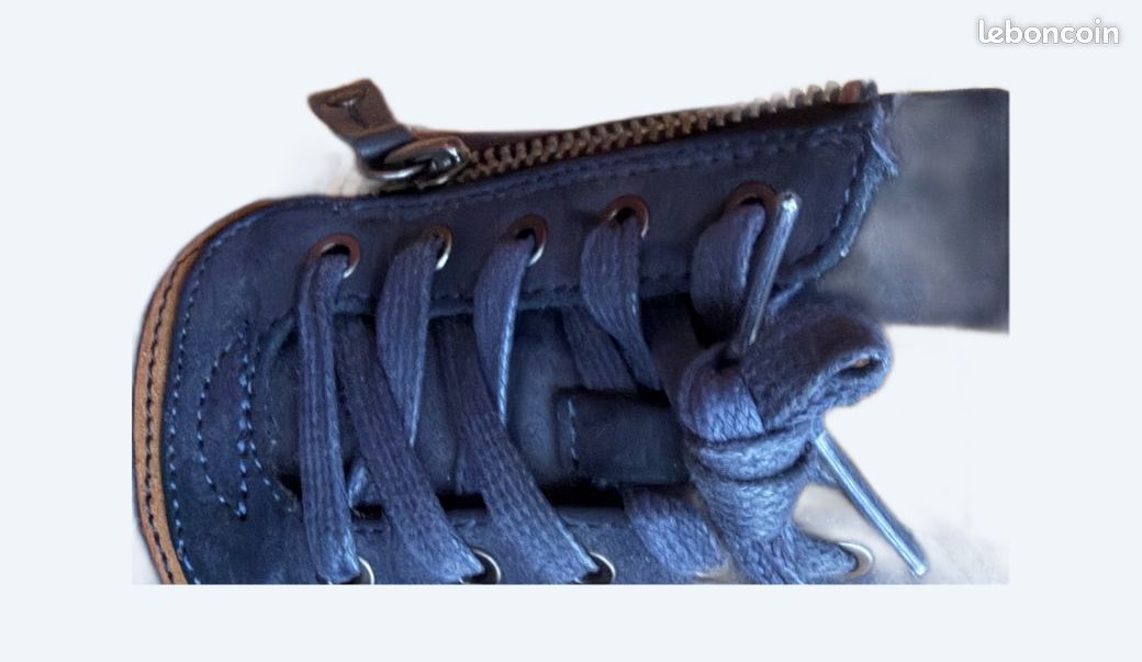 Basket taille 37 mustang, cuir,et toile (image 2)