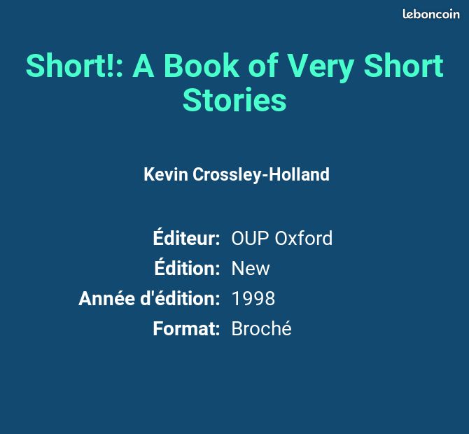 Short: A Book of Very Short Stories - Kevin Crossley-Holland (image 2)