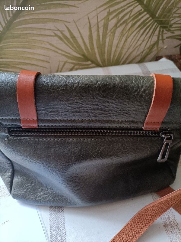 Sac à bandoulière femme vert / marron (image 4)