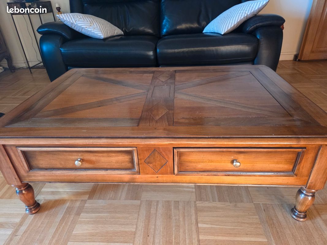 Belle table de salon bois massif (image 3)