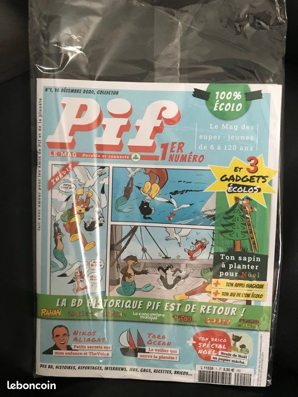 PIF Le Mag No. 1 décembre 2020 COLLECTOR (Rahan, Placid & Muzo, Pifou, Concombre Masqué, Couik etc.) (image 1)