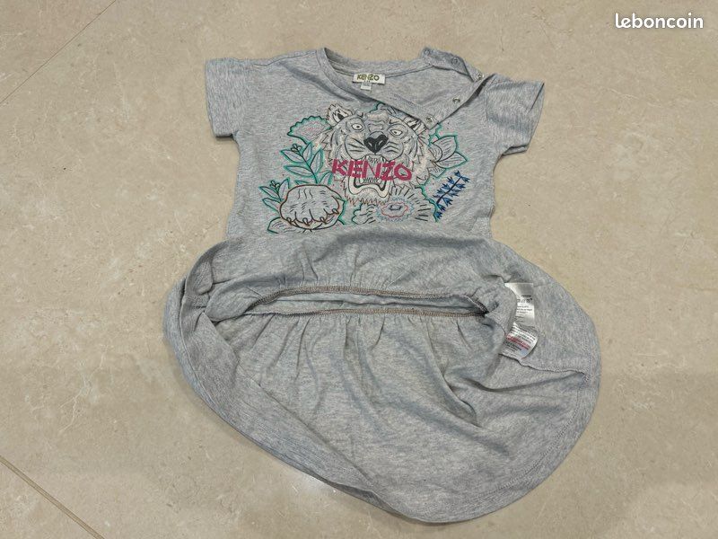 Robe grise bébé fille de marque Kenzo Kids, taille 3 ans/98 (image 10)