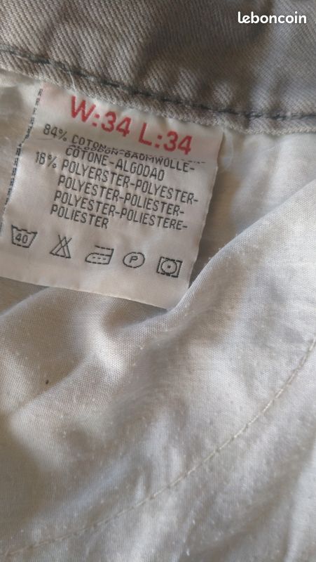 👖 Jean homme Urban Rags – Taille W34 L34 – Gris clair – Bon état