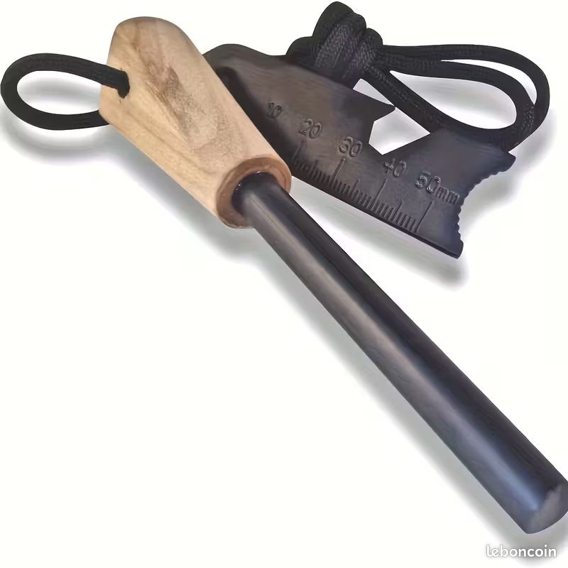 POWZOO Pierre a feu de Survie,Allume Feu,Silex Magnésium Briquet Kit 7