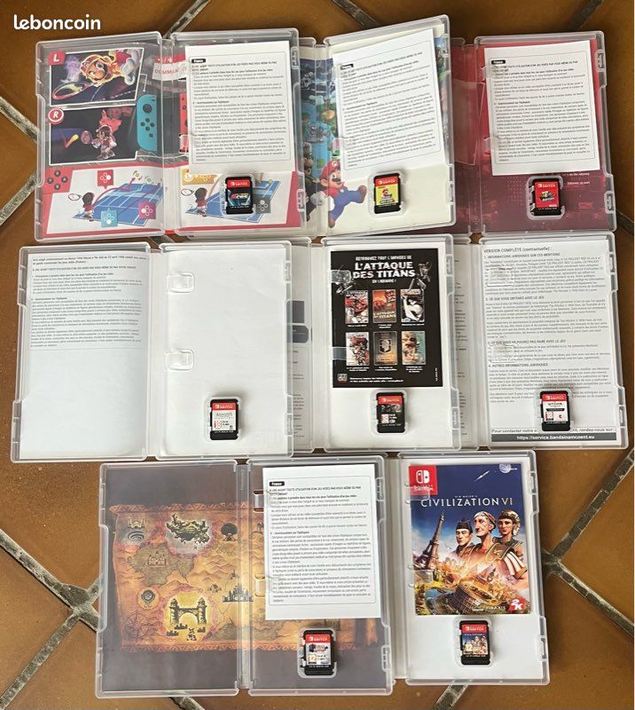 🎮 Jeux Nintendo Switch – Mario, Witcher 3, Attack on Titan 2, Hyrule (lot ou à l’unité) (image 2)