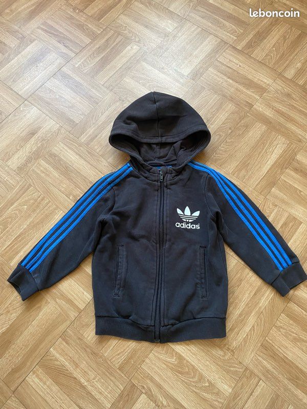 Veste à capuche Adidas noire enfant 2/3 ans zippée Vêtements