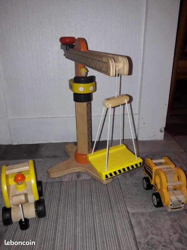 Jeux en bois WONDERWORLD : Grues + camion (image 1)