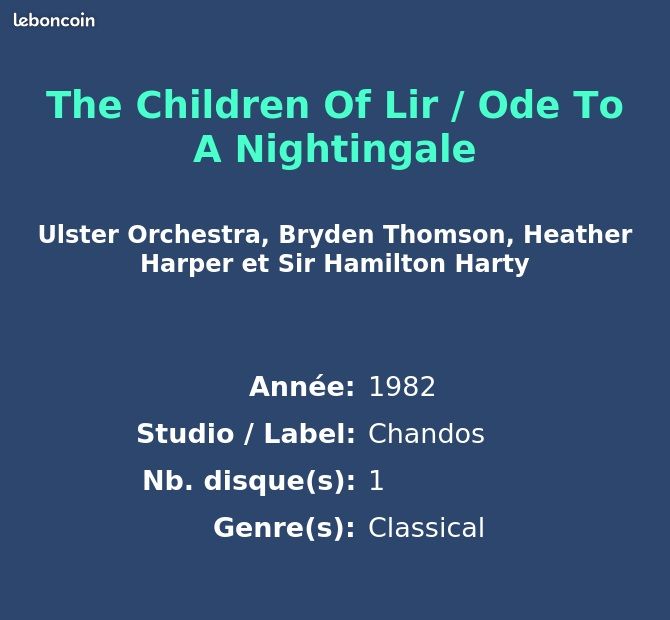 The Children Of Lir / Ode To A Nightingale (image 2)