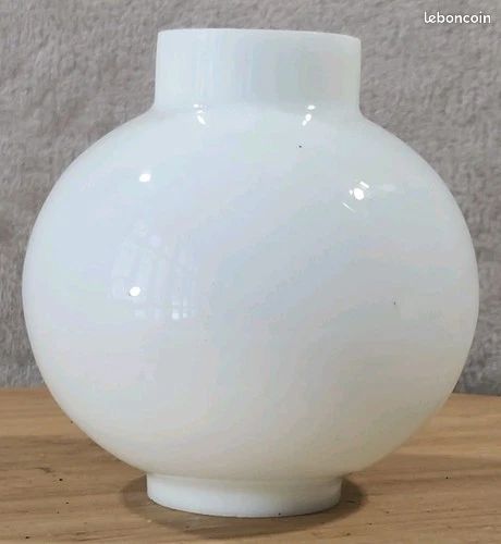 Ancien tulipe globe boule lampe suspension A Emboîtement Opaline Blanc Ø10,3 Cm (image 6)