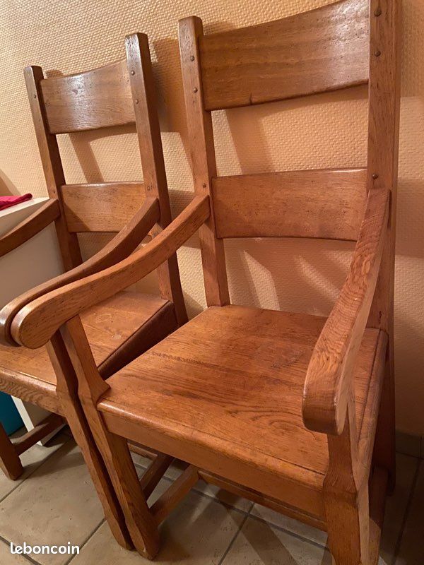 Chaises et fauteuils en chêne massif (image 2)