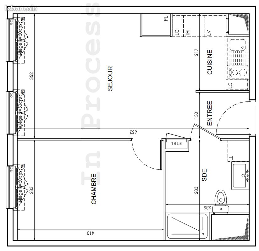 Appartement 2 pièces 40 m² · au Blanc-Mesnil · 40 m² · 1 100 €/mois
