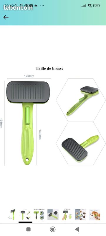 VersionTech Brosse de Toilettage pour Chien Chat À Poils Longs (image 1)