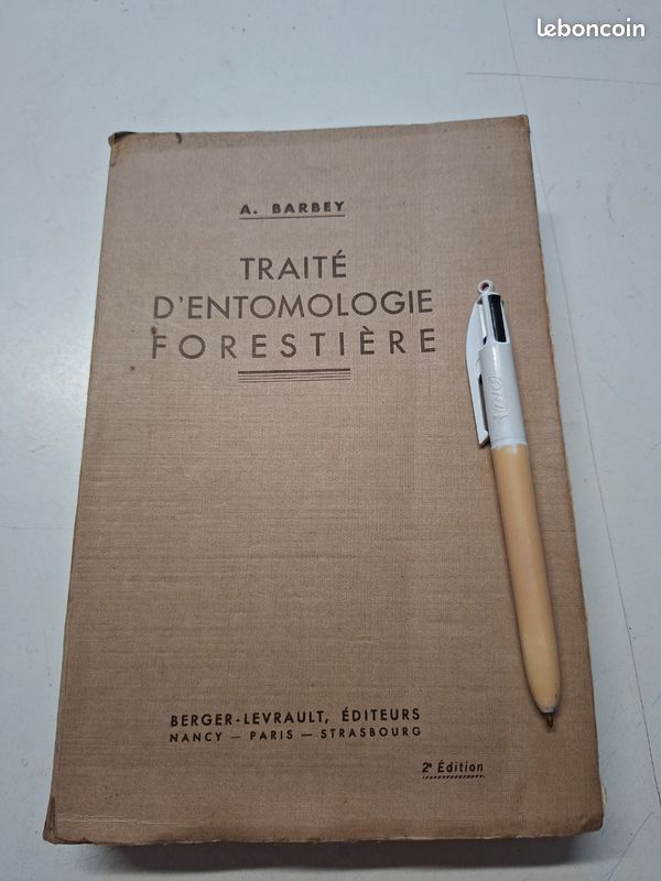 1445J: Traité D Entomologie Forestière A Barbey 1925 8 Planches Couleurs (image 1)
