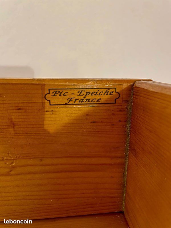 Commode table langer bois massif + étagère (image 9)
