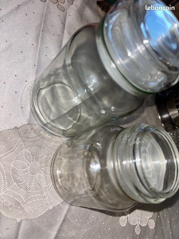 Pot En Verre Avec Couvercle Bocal En Verre,500ML--Bocaux En Verre Transparent Hermétique, Conteneur Bocal A Bonbon
