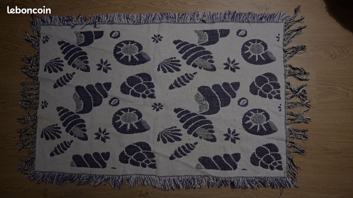 Tapis coton style "bord de mer"🌊(pour salle de bain/ maison de vacances...) (image 1)