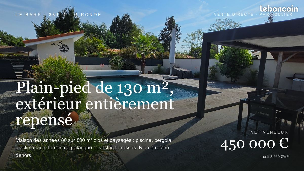Maison 5 pièces 130 m² · à Le Barp · 130 m² · 450 000 €