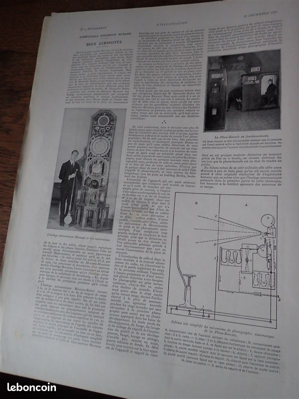 ILLUSTRATION 1932 4687 extrait CUISINE ELECTRIQUE OCEL HORLOGE ASTRONOMIQUE MECCANO PHOTO BASCULE (image 2)